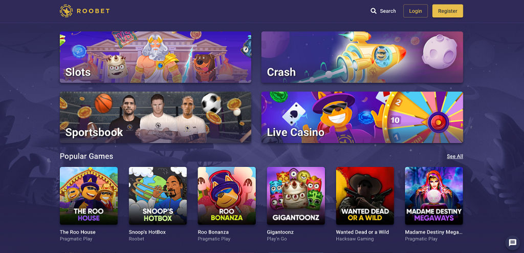 RooBet Casino — Meilleurs jeux